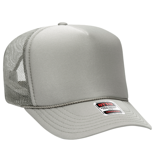 OTTO CAP 39-165 5 Panel High Crown Mesh Back Trucker Hat - Embroidery