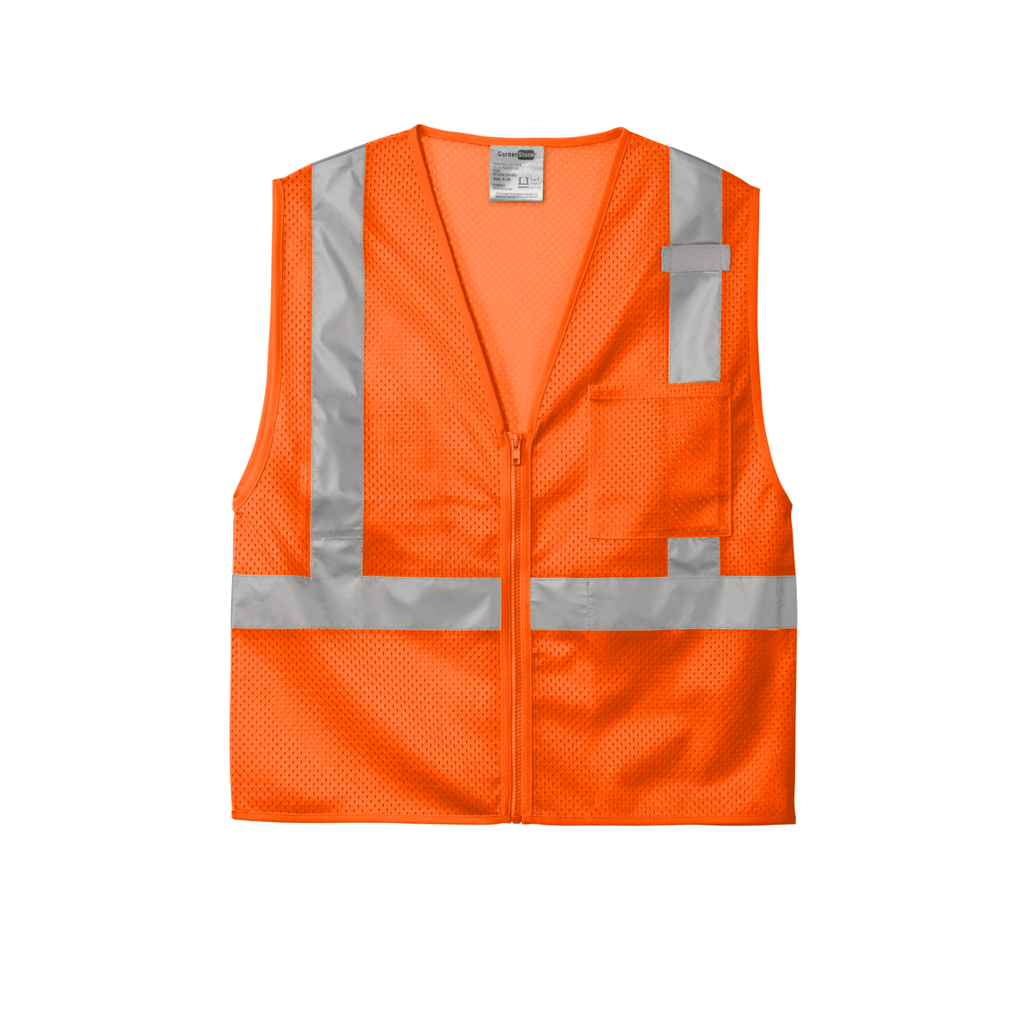 CornerStone CSV102 Class 2 Safety Vest – Screen Print (1-Color, 1-Side)